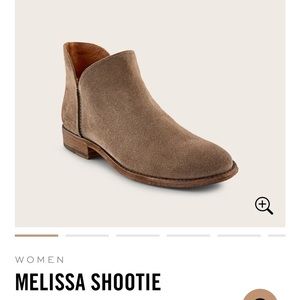 Frye Shootie ankle boots. They are like a pinkish/mauve color.